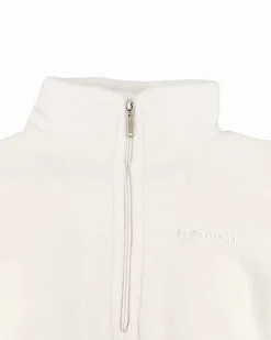 BRUGI - Pile da ragazzo bianco con mezza zip frontale