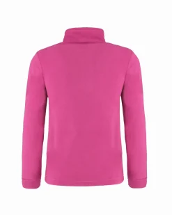 BRUGI - Pile da ragazzo fucsia con mezza zip frontale