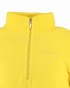BRUGI - Pile da ragazzo giallo con mezza zip frontale