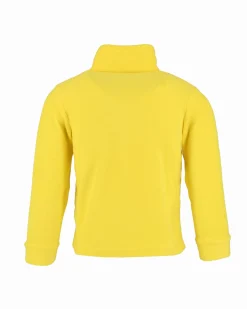 BRUGI - Pile da ragazzo giallo con mezza zip frontale