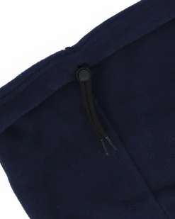 BRUGI - Scaldacollo in pile da uomo blu scuro con coulisse regolabile