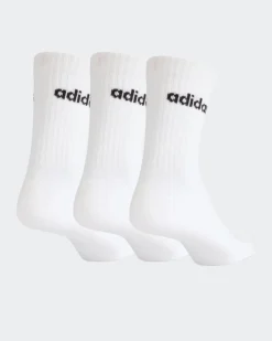 CALZE LIN KIDS CRW 3PP WHITE-WHITE-WHITE