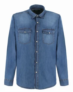 CAMICIA JEANS SABBIATO MEDIO