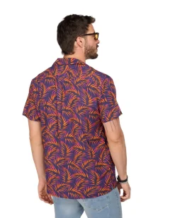 CAMICIA MEZZA MANICA FANTASIA COLLO SCIA