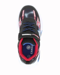 CANGURO - Sneakers blu e nera da bambino con strappo, numerata 29/35