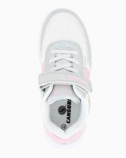 CANGURO - Sneakers rosa e argento da bambina con strappo, numerata 31/36