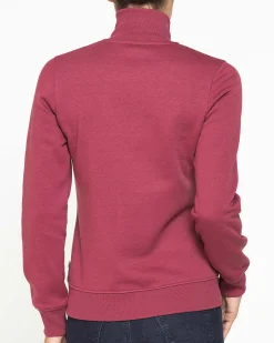 CARRERA - FELPA BORDEAUX FULL ZIP COLLO ALTO IN TESSUTO FELPATO