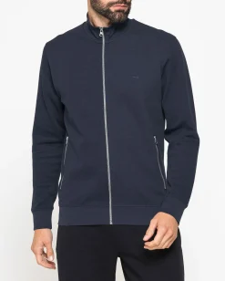 CARRERA - FELPA FULL ZIP BLU IN PIQUET DA UOMO