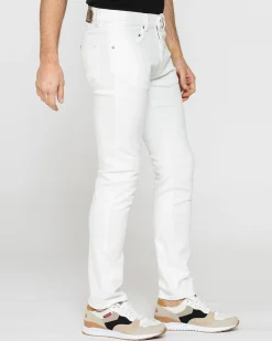 CARRERA - JEANS BIANCO DA UOMO 5 TASCHE ELASTICIZZATO SLIM FIT