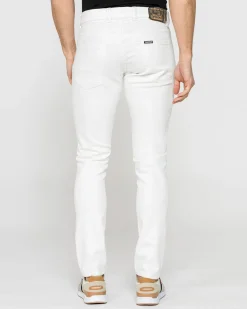 CARRERA - JEANS BIANCO DA UOMO 5 TASCHE ELASTICIZZATO SLIM FIT
