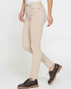 CARRERA - LEGG-JEANS BEIGE DONNA 5 tasche con zip
