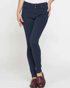 CARRERA - LEGG-JEANS BLU DONNA 5 tasche con zip
