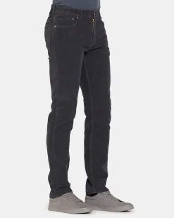 CARRERA - PANTALONE ANTRACITE 5TASCHE IN VELLUTO 1000 RIGHE STRETCH