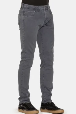 CARRERA - PANTALONE ANTRACITE DA UOMO IN BULL DENIM SLIM FIT CON TINUTRA OLD