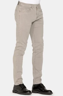 CARRERA - PANTALONE BEIGE DA UOMO IN BULL DENIM SLIM FIT CON TINUTRA OLD