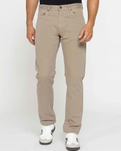 CARRERA - Pantalone beige 5 tasche in pesante gabardina di cotone