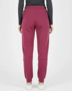 CARRERA - Pantalone in tessuto felpato bordeaux da donna