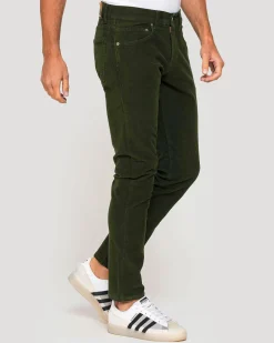 CARRERA - PANTALONE VERDE IN VELLUTO 1000r STRETCH
