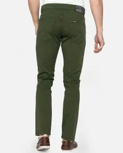 CARRERA - PANTALONE VERDE 5 TASCHE COTONE ELASTICIZZATO SLIM FIT