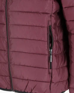 CARRERA - PIUMINO UOMO BORDEAUX ULTRALEGGERO IN RIPSTOP CON CAPPUCCIO