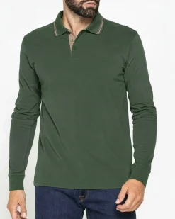 CARRERA - POLO DA UOMO IN JERSEY INTERLOCK VERDE