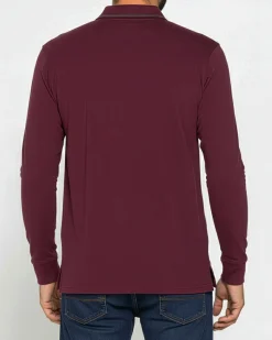 CARRERA - POLO DA UOMO IN JERSEY INTERLOCK PRUGNA