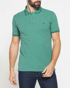 CARRERA - Polo manica corta basic in piquet di cotone con bordino a contrasto
