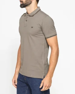 CARRERA - Polo manica corta basic in piquet di cotone con bordino a contrasto