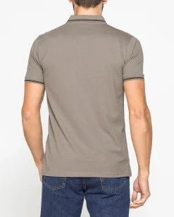 CARRERA - Polo manica corta basic in piquet di cotone con bordino a contrasto