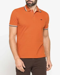 CARRERA - Polo manica corta in piquet arancione
