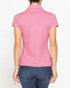CARRERA - Polo manica corta in tessuto piquet rosa da donna
