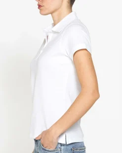 CARRERA - Polo manica corta in tessuto piquet bianco da donna