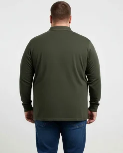 CARRERA - POLO OVER MANICA LUNGA VERDE MILITARE DA UOMO