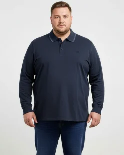 CARRERA - POLO OVER MANICA LUNGA BLU DA UOMO