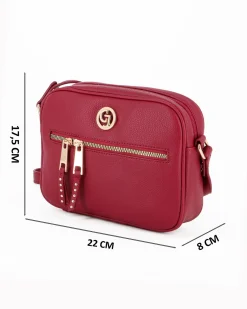 CARRERA - Tracollina rossa con logo e tasca frontale