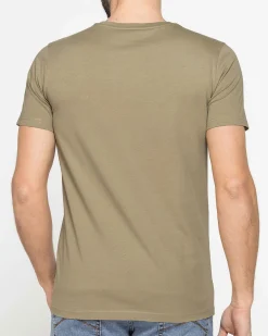 CARRERA - Tshirt manica corta beige con logo