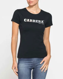 CARRERA - TSHIRT NERA DA DONNA MANICA CORTA