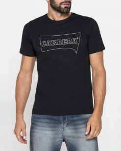 CARRERA - TSHIRT NERA DA UOMO MANICA CORTA