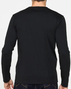 CARRERA - T-SHIRT NERA GIROCOLLO MANICA LUNGA DA UOMO