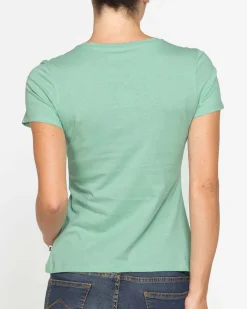 CARRERA - Tshirt verde acqua mezza manica basic in jersey