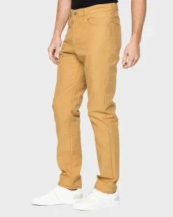 CARRERA - UOMO PANTALONE SENAPE IN TELA 5 TASCHE
