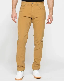 CARRERA - UOMO PANTALONE SENAPE IN TELA 5 TASCHE