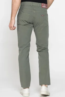 CARRERA - UOMO PANTALONE VERDE IN TELA 5 TASCHE