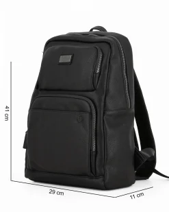 CARRERA - Zaino ufficio nero con tasca porta pc/tablet
