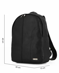 CARRERA - Zaino ufficio nero con tasca porta pc/tablet
