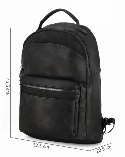 CARRERA - Zaino ufficio nero con due tasche frontali