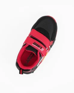 CARS  - Sneakers rossa e nera da bambino con luci e strappi