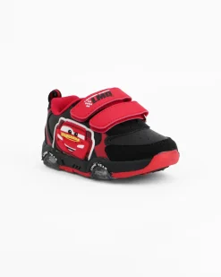 CARS  - Sneakers rossa e nera da bambino con luci e strappi