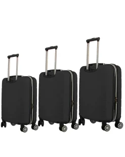 CHARRO - TROLLEY IN ABS A RIGHE ORIZZONTALI CON 4 RUOTE DOPPIE