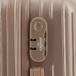 CHARRO- Trolley in ABS a righe verticali con 4 ruote doppie e angoli effetto lucido